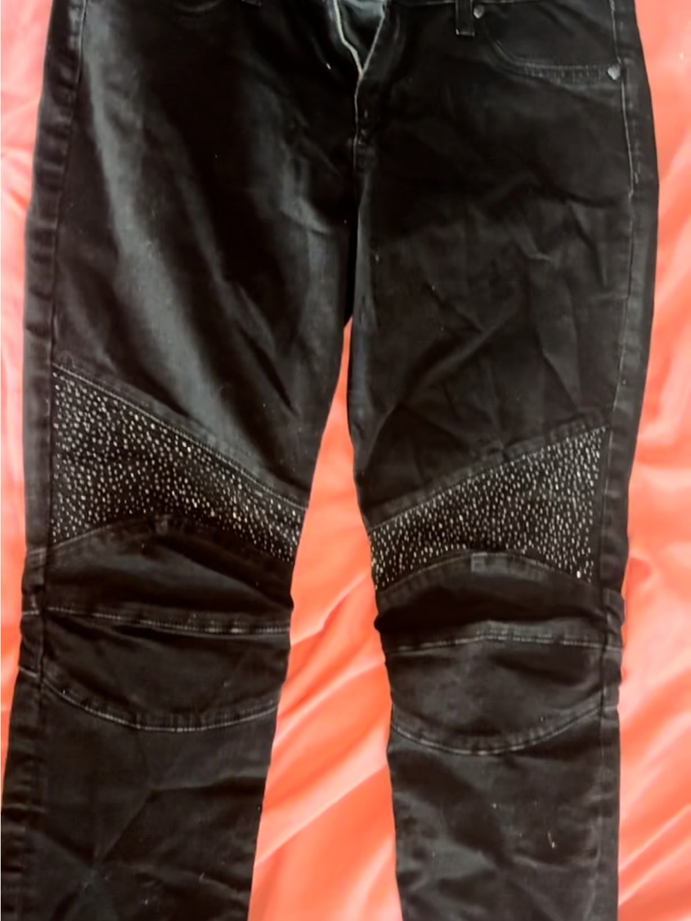 Black Rerock For Express skinny jeans with bedazzled accents small